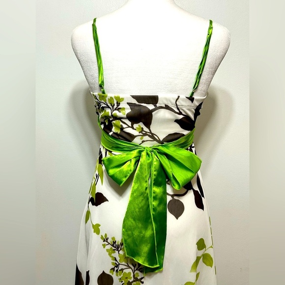 Y2K 90s Baby Doll Floral Leaves Fairy Asymmetrical Scarf Dress By Speechless - Picture 5 of 12